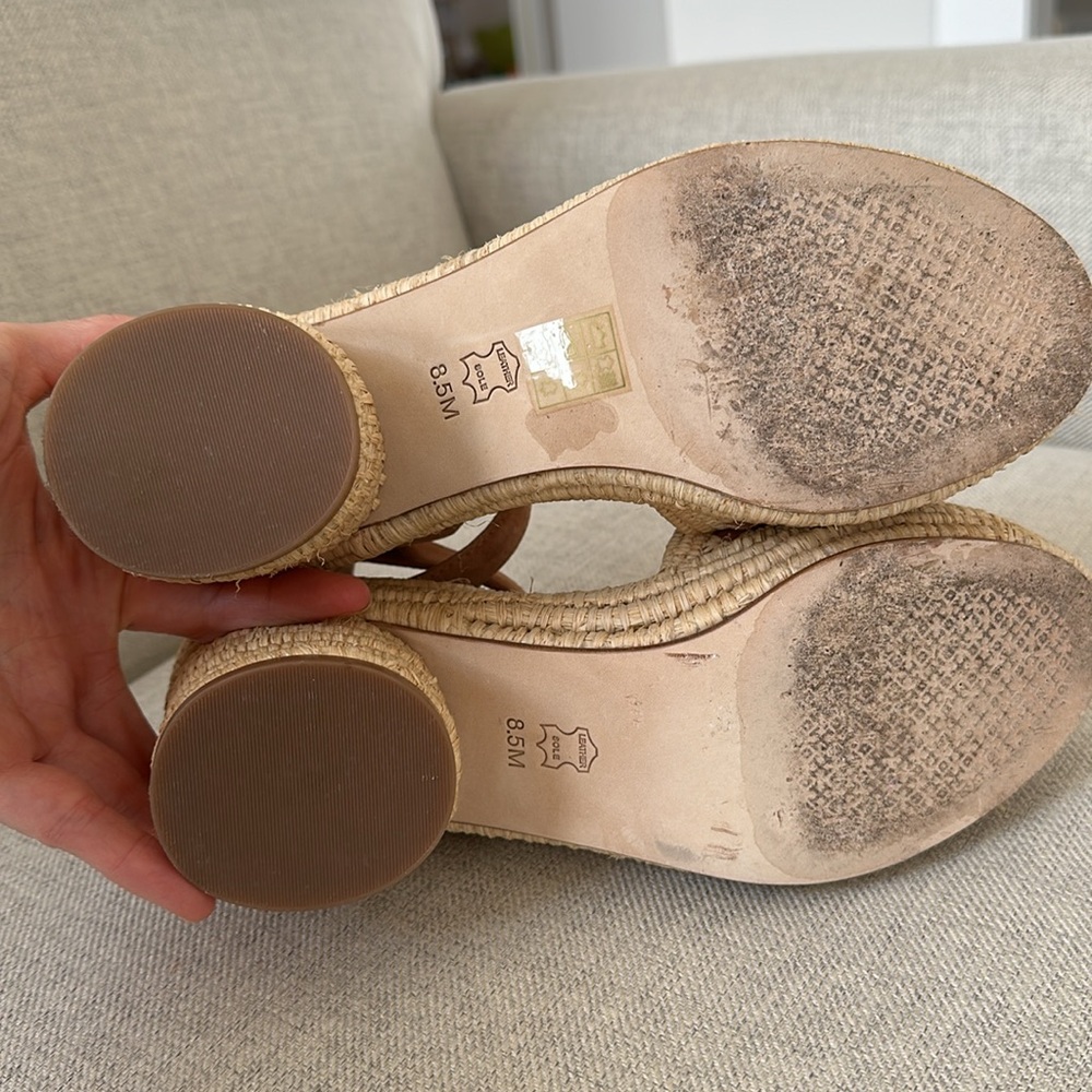 Tory Burch size 8.5 women’s platform / wedge sandal heels EUC - Picture 7 of 9